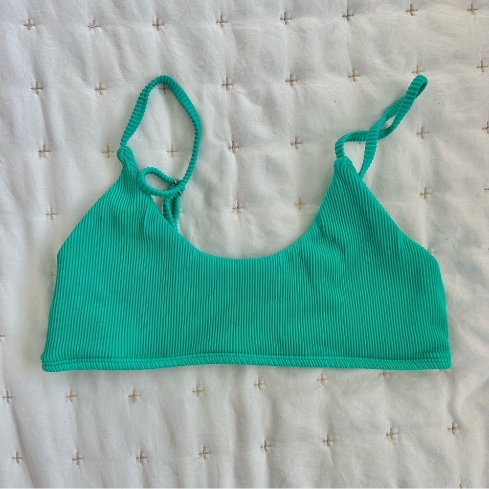 Honey Swim Ribbed Bralette- Mermaid